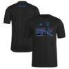 San Jose Earthquakes adidas 2025 Jersey Hook AEROREADY T-Shirt - Black - Front View
