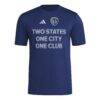 Sporting Kansas City adidas 2025 Jersey Hook AEROREADY T-Shirt - Navy - Side View