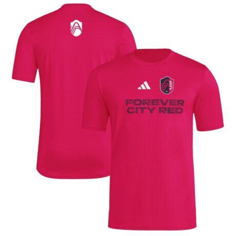 St. Louis City SC adidas 2025 Jersey Hook AEROREADY T-Shirt - Red - Front View