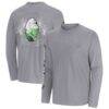 New Orleans Saints Tommy Bahama Oasis Endzone Lux Long Sleeve T-Shirt - Gray - Front View