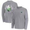 Carolina Panthers Tommy Bahama Oasis Endzone Lux Long Sleeve T-Shirt - Gray - Front View