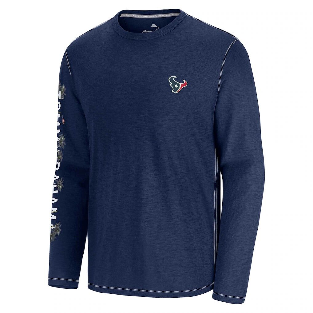 Houston Texans Tommy Bahama Oasis Endzone Lux Long Sleeve T-Shirt