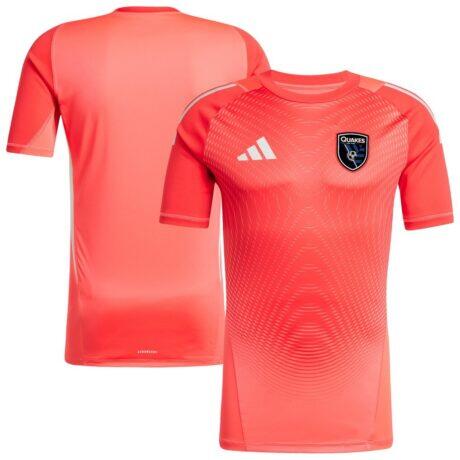 San Jose Earthquakes adidas 2025 Goalkeeper Jersey - Red - Front View