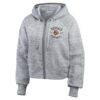 Cincinnati Bengals WEAR by Erin Andrews Women's Speckled Fleece Cropped Full-Zip Hoodie - - Side View