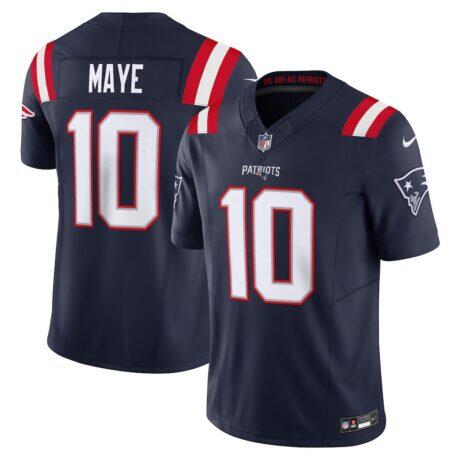Drake Maye New England Patriots Nike Vapor F.U.S.E. Limited Jersey - Navy - Front View