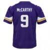J.J. McCarthy Minnesota Vikings Nike Youth Game Jersey - Purple - Detail View