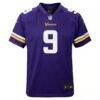 J.J. McCarthy Minnesota Vikings Nike Youth Game Jersey - Purple - Side View