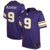 J.J. McCarthy Minnesota Vikings Nike Youth Game Jersey - Purple - Front View