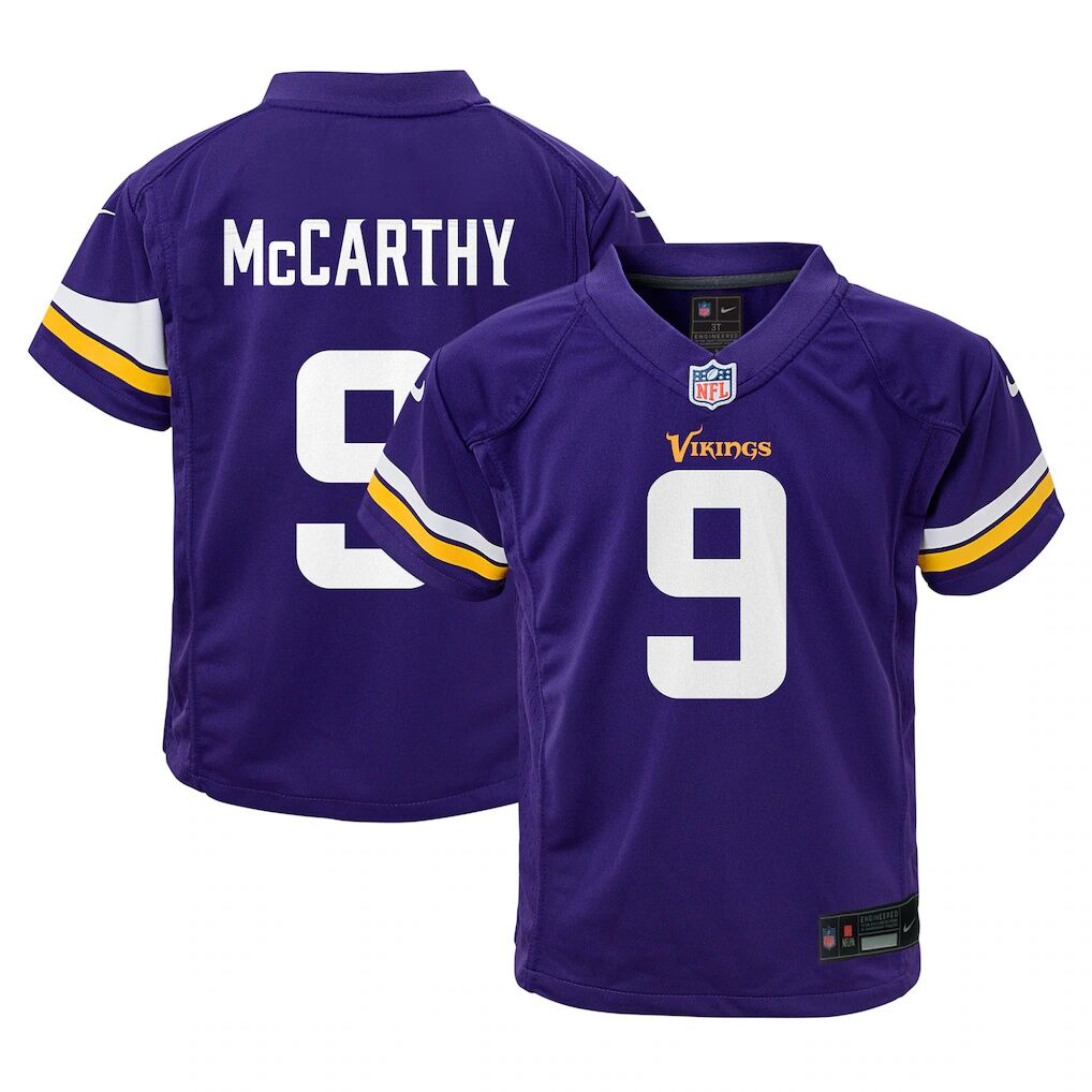 J.J. McCarthy Minnesota Vikings Nike Toddler Game Jersey