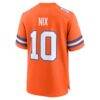 Bo Nix Denver Broncos Nike Mile High Collection 1977 Throwback Player Game Jersey - Orange - Alt2