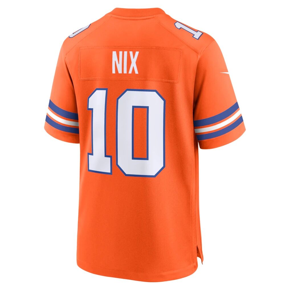 Bo Nix Denver Broncos Nike Mile High Collection 1977 Throwback Player Game Jersey