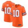 Bo Nix Denver Broncos Nike Mile High Collection 1977 Throwback Player Game Jersey - Orange - Front View