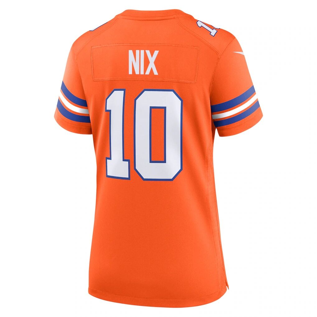 Bo Nix Denver Broncos Nike Women's Mile High Collection 1977 Throwback Player Game Jersey
