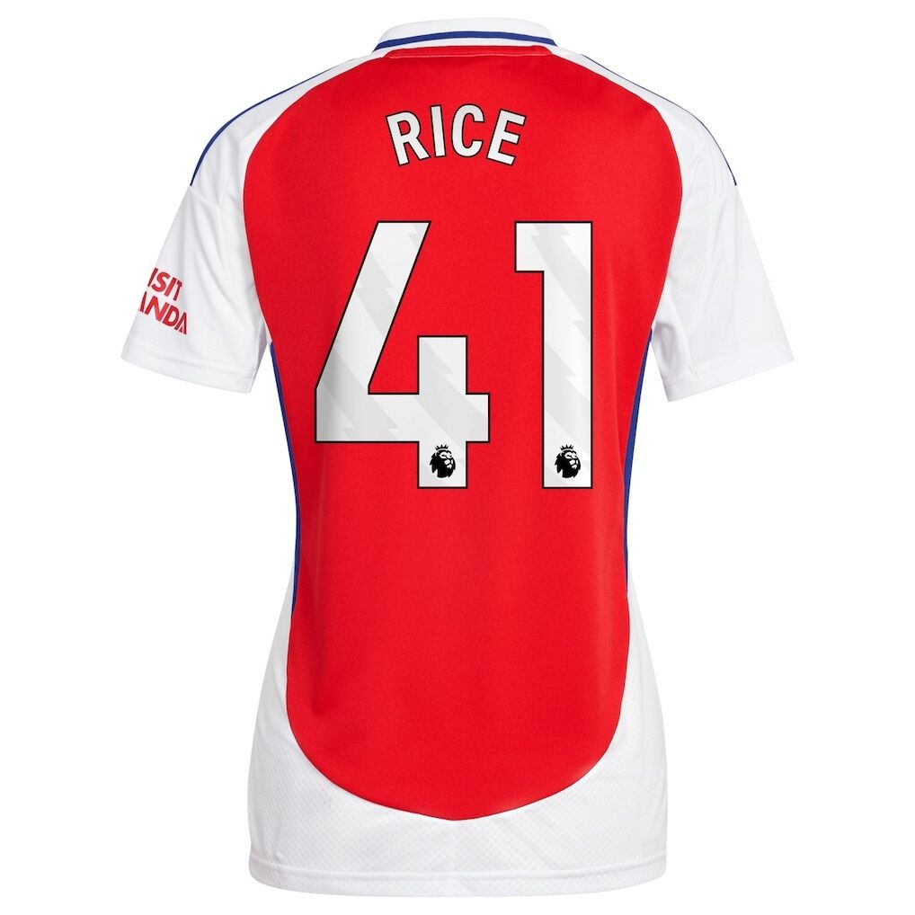 Declan Rice Arsenal adidas Women's 2024/25 Home Replica Player Jersey