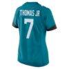 Brian Thomas Jr. Jacksonville Jaguars Nike Women's Game Jersey - Teal - Detail View