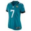 Brian Thomas Jr. Jacksonville Jaguars Nike Women's Game Jersey - Teal - Side View