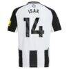 Alexander Isak Newcastle United adidas Youth 2024/25 Home Replica Player Jersey - Black - Detail View