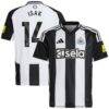 Alexander Isak Newcastle United adidas Youth 2024/25 Home Replica Player Jersey - Black - Front View
