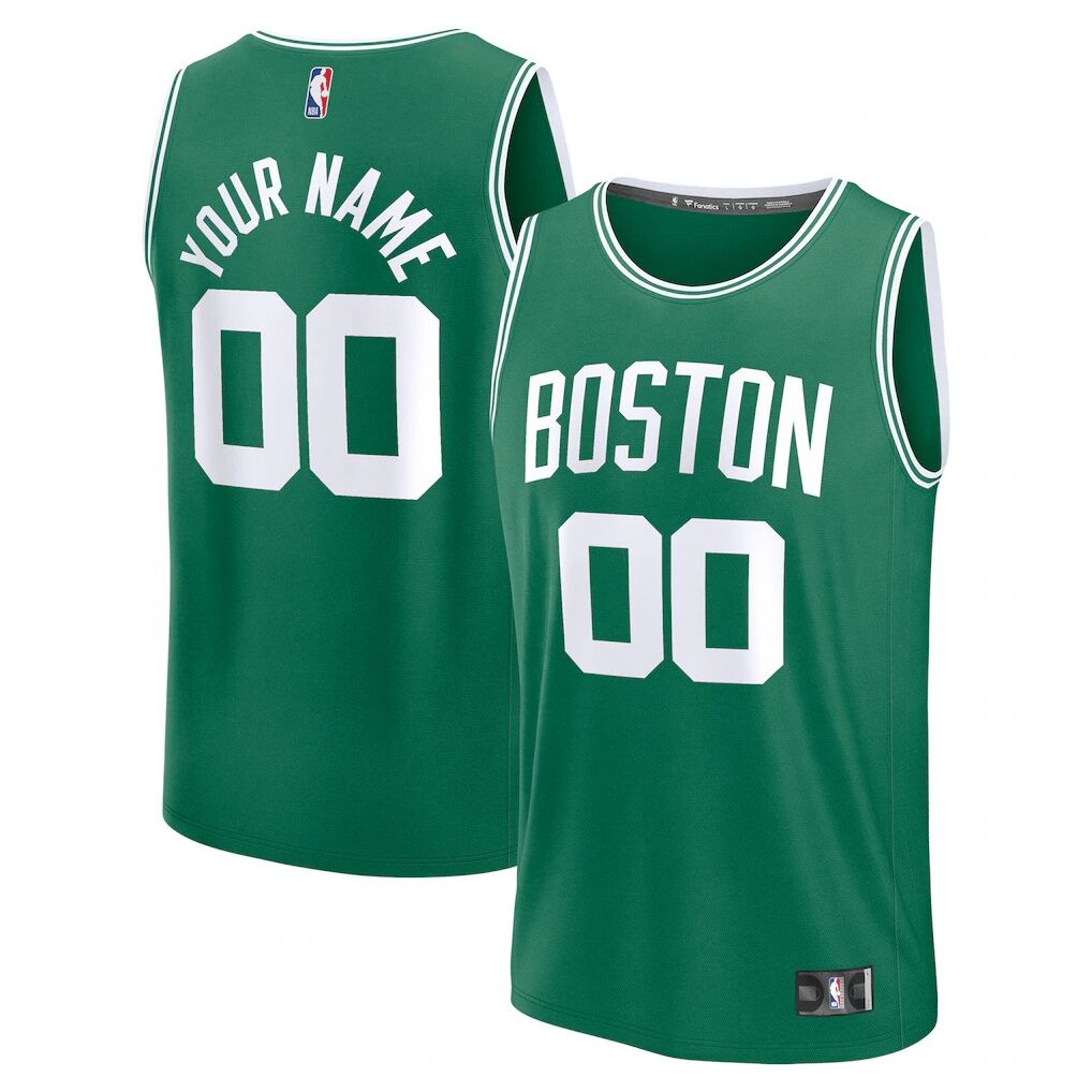 Boston Celtics Fashion7 Fast Break Custom Jersey - Icon Edition - Kelly Green