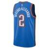 Shai Gilgeous-Alexander Oklahoma City Thunder Nike Unisex Badge Swingman Replica Jersey - Blue - Detail View