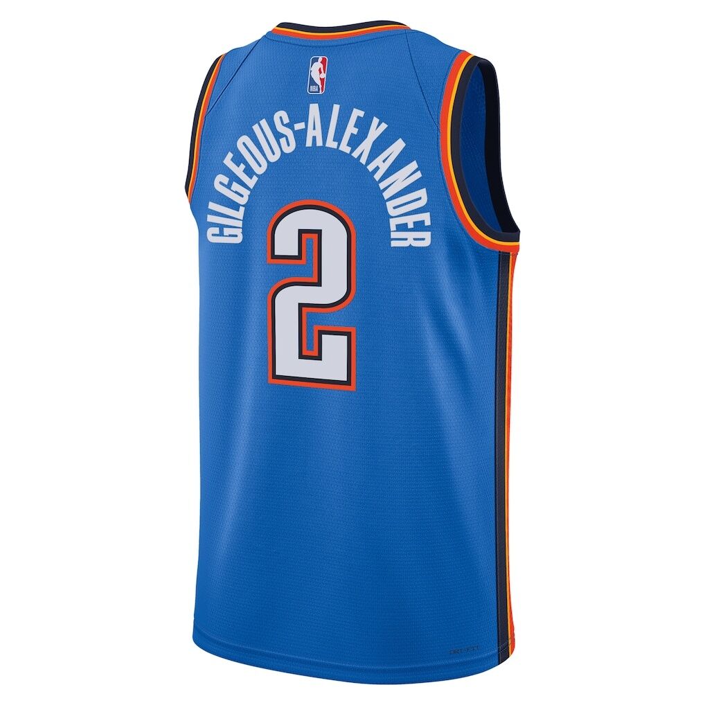 Shai Gilgeous-Alexander Oklahoma City Thunder Nike Unisex Badge Swingman Replica Jersey - Icon Edition