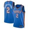 Shai Gilgeous-Alexander Oklahoma City Thunder Nike Unisex Badge Swingman Replica Jersey - Blue - Front View
