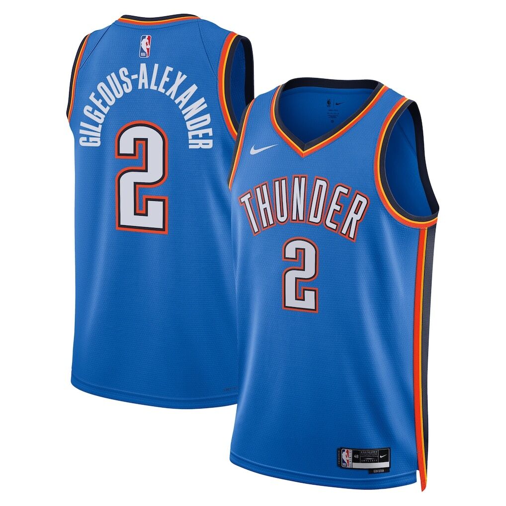 Shai Gilgeous-Alexander Oklahoma City Thunder Nike Unisex Badge Swingman Replica Jersey - Icon Edition