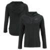 Buffalo Bills Cutter & Buck Women's Coastline Epic Comfort Eco Recycled Long Sleeve Hoodie T-Shirt - Black - Front View