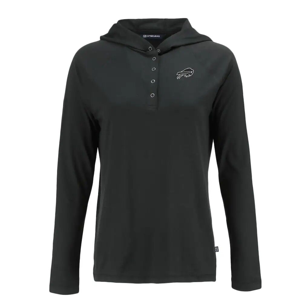 Buffalo Bills Cutter & Buck Women's Coastline Epic Comfort Eco Recycled Long Sleeve Hoodie T-Shirt