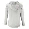 Jacksonville Jaguars Cutter & Buck Women's Coastline Epic Comfort Eco Recycled Long Sleeve Hoodie T-Shirt - Gray - Detail View