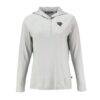 Jacksonville Jaguars Cutter & Buck Women's Coastline Epic Comfort Eco Recycled Long Sleeve Hoodie T-Shirt - Gray - Side View
