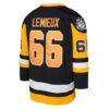 Mario Lemieux Pittsburgh Penguins Mitchell & Ness Youth 1991/92 Captain Patch Power Play Player Jersey - Black - Detail View