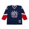 Wayne Gretzky New York Rangers Mitchell & Ness Youth 1996/97 Power Play Player Jersey - - Side View