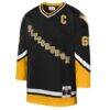 Mario Lemieux Pittsburgh Penguins Mitchell & Ness Youth 1992/93 Captain Patch Power Play Player Jersey - Black - Side View