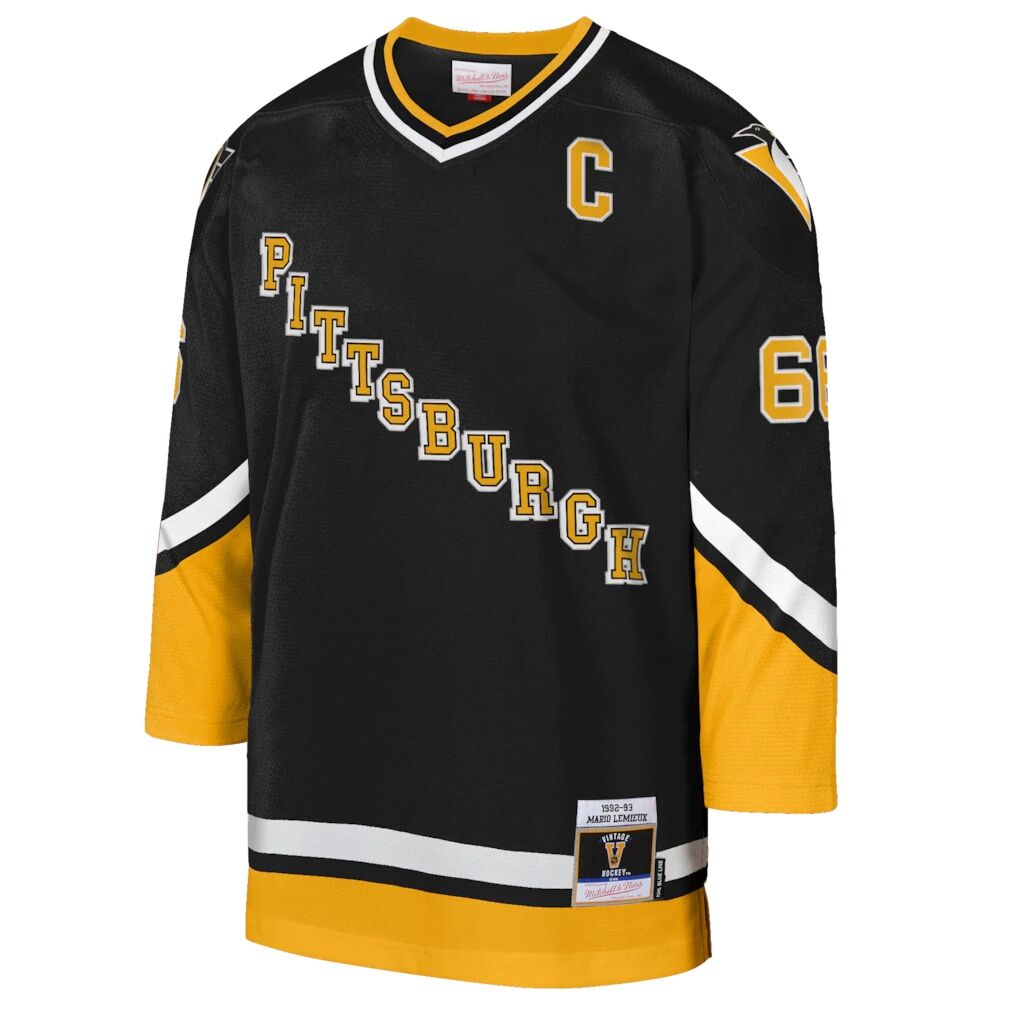 Mario Lemieux Pittsburgh Penguins Mitchell & Ness Youth 1992/93 Captain Patch Power Play Player Jersey
