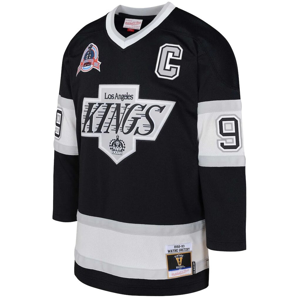 Wayne Gretzky Los Angeles Kings Mitchell & Ness Youth 1992/93 Captain Patch Power Play Player Jersey