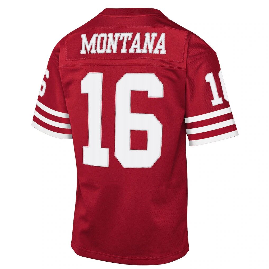 Joe Montana San Francisco 49ers Mitchell & Ness Youth 1990 Throwback Fashion Jersey - Scarlet