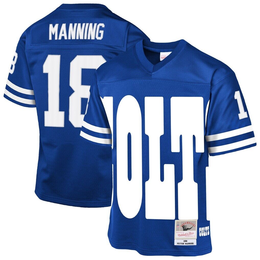 Peyton Manning Indianapolis Colts Mitchell & Ness Youth 1998 Throwback Fashion Jersey - Royal