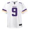 J.J. McCarthy Minnesota Vikings Nike Youth Game Jersey - White - Side View