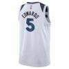 Anthony Edwards Minnesota Timberwolves Nike Youth Swingman Jersey - White - Detail View