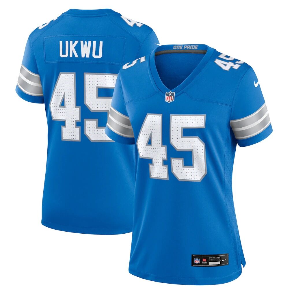 Isaac Ukwu Detroit Lions Nike Women's Game Jersey