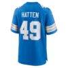 Hogan Hatten Detroit Lions Nike Game Jersey - Blue - Detail View