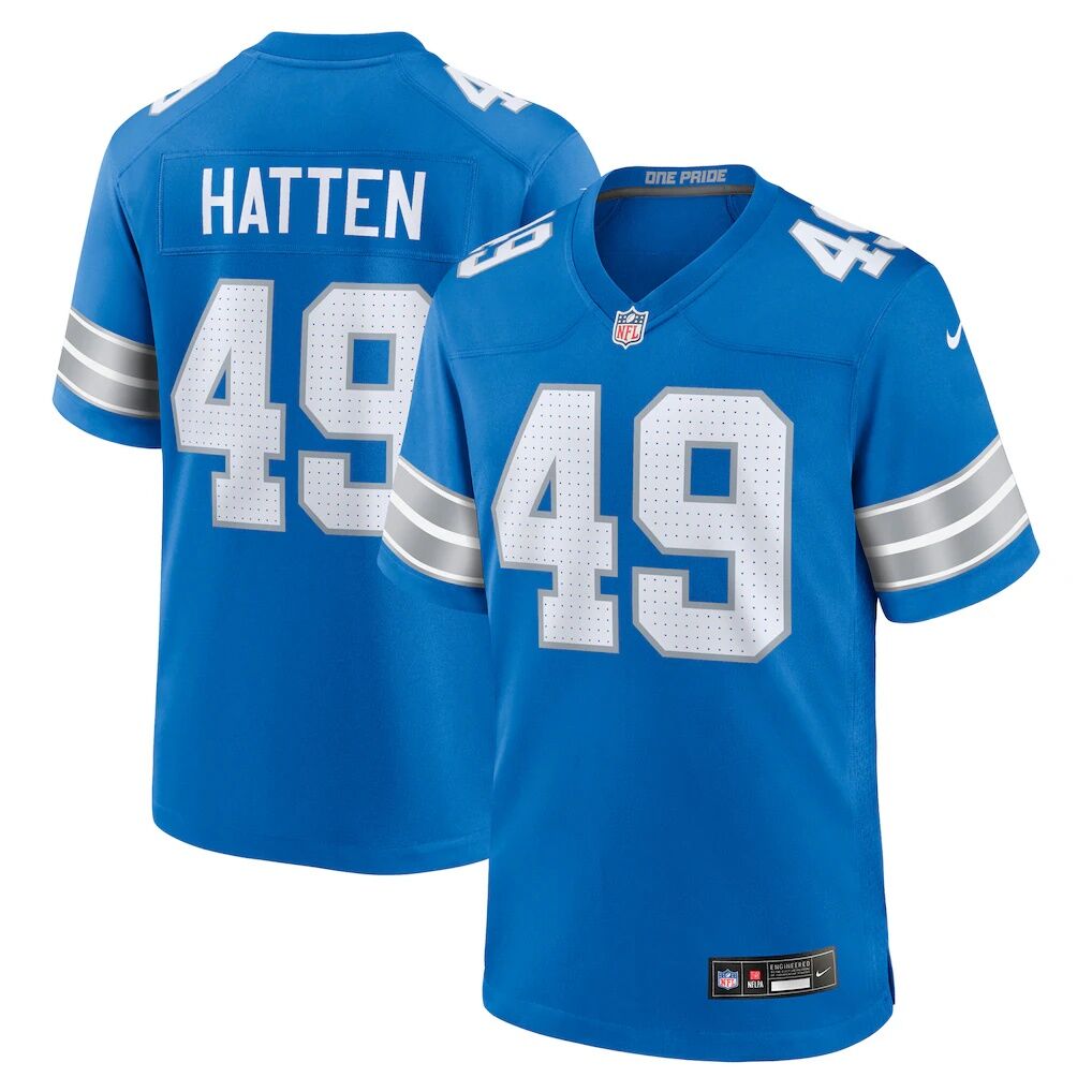 Hogan Hatten Detroit Lions Nike Game Jersey