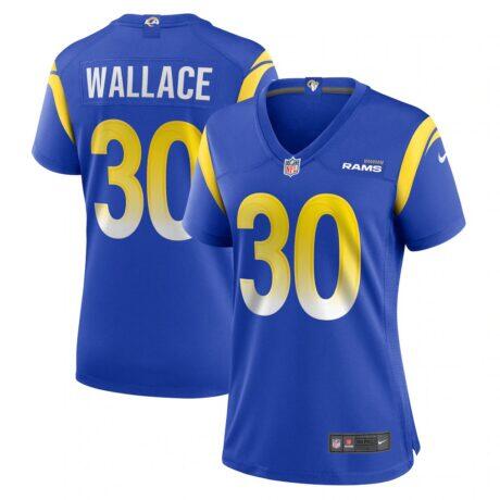 Josh Wallace Los Angeles Rams Nike Women's Game Jersey - - Front View