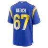 Justin Dedich Los Angeles Rams Nike Game Jersey - - Detail View