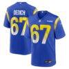 Justin Dedich Los Angeles Rams Nike Game Jersey - - Front View