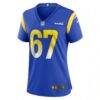 Justin Dedich Los Angeles Rams Nike Women's Game Jersey - - Side View
