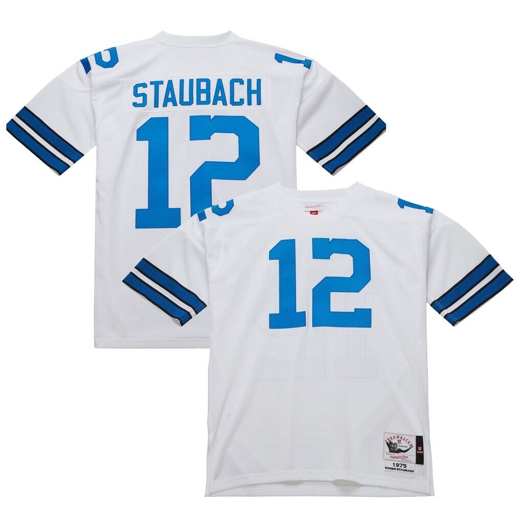Roger Staubach Dallas Cowboys 1975 Mitchell & Ness Authentic Throwback Retired Player Jersey