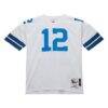 Roger Staubach Dallas Cowboys 1975 Mitchell & Ness Authentic Throwback Retired Player Jersey - White - Side View