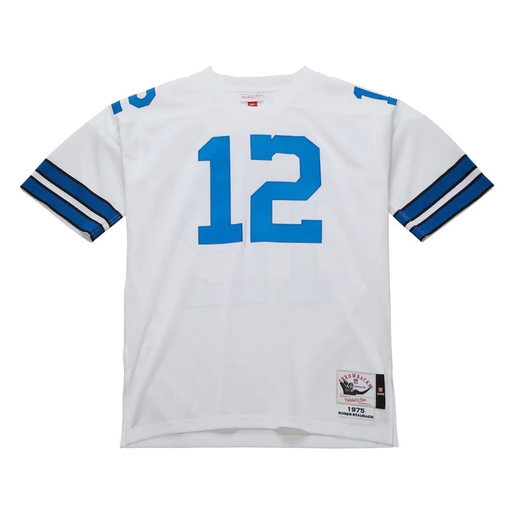 Roger Staubach Dallas Cowboys 1975 Mitchell & Ness Authentic Throwback Retired Player Jersey